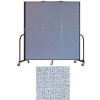 Screenflex 3 Panel Portable Room Divider, 6'8"H x 5'9"L, Vinyl Color: Blue Tide