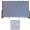 Screenflex 5 Panel Portable Room Divider, 6'8"H x 9'5"L, Vinyl Color: Blue Tide