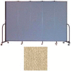 Screenflex 5 Panel Portable Room Divider, 6'8"H x 9'5"W, Vinyl Color: Sandalwood