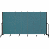Screenflex 7 Panel Portable Room Divider, 6'8"H x 13'1"L, Fabric Color: Lake