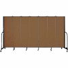 Screenflex 7 Panel Portable Room Divider, 6'8"H x 13'1"W, Fabric Color: Walnut