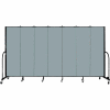 Screenflex 7 Panel Portable Room Divider, 6'8"H x 13'1"L, Fabric Color: Grey Stone