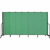 Screenflex 7 Panel Portable Room Divider, 6'8"H x 13'1"L, Fabric Color: Sea Green