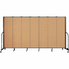 Screenflex 7 Panel Portable Room Divider, 6'8"H x 13'1"L, Fabric Color: Sand