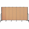 Screenflex 7 Panel Portable Room Divider, 6'8"H x 13'1"W, Fabric Color: Wheat