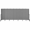 Screenflex 9 Panel Portable Room Divider, 6'8"H x 16'9"L, Fabric Color: Stone