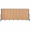 Screenflex 9 Panel Portable Room Divider, 6'8"H x 16'9"L, Fabric Color: Desert
