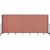 Screenflex 9 Panel Portable Room Divider, 6'8"H x 16'9"L, Fabric Color: Cranberry