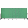 Screenflex 9 Panel Portable Room Divider, 6'8"H x 16'9"L, Fabric Color: Sea Green