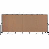 Screenflex 9 Panel Portable Room Divider, 6'8"H x 16'9"L, Fabric Color: Beech