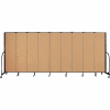 Screenflex 9 Panel Portable Room Divider, 6'8"H x 16'9"L, Fabric Color: Sand