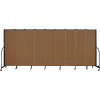 Screenflex 9 Panel Portable Room Divider, 6'8"H x 16'9"L, Fabric Color: Oatmeal