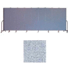 Screenflex 9 Panel Portable Room Divider, 6'8"H x 16'9"L, Vinyl Color: Blue Tide