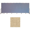 Screenflex 9 Panel Portable Room Divider, 6'8"H x 16'9"W, Vinyl Color: Sandalwood