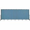Screenflex 11 Panel Portable Room Divider, 7'4"H x 20'5"W, Fabric Color: Summer Blue
