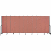 Screenflex 11 Panel Portable Room Divider, 7'4"H x 20'5"L, Fabric Color: Cranberry