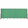 Screenflex 11 Panel Portable Room Divider, 7'4"H x 20'5"L, Fabric Color: Sea Green