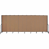 Screenflex 11 Panel Portable Room Divider, 7'4"H x 20'5"L, Fabric Color: Beech