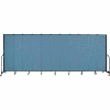 Screenflex 11 Panel Portable Room Divider, 7'4"H x 20'5"W, Fabric Color: Blue