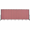 Screenflex 11 Panel Portable Room Divider, 7'4"H x 20'5"L, Fabric Color: Mauve