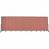 Screenflex 13 Panel Portable Room Divider, 7'4"H x 24'1"L, Fabric Color: Cranberry