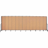 Screenflex 13 Panel Portable Room Divider, 7'4"H x 24'1"L, Fabric Color: Wheat
