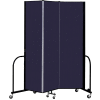 Screenflex 3 Panel Portable Room Divider, 7'4" H x 5'9" L, Fabric Color: Navy