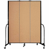Screenflex 3 Panel Portable Room Divider, 7'4"H x 5'9"W, Fabric Color: Sand