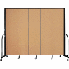 Screenflex 5 Panel Portable Room Divider, 7'4"H x 9'5"W, Fabric Color: Sand