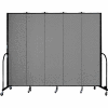 Screenflex 5 Panel Portable Room Divider, 7'4"H x 9'5"L, Fabric Color: Grey