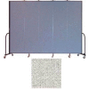 Screenflex 5 Panel Portable Room Divider, 7'4"H x 9'5"L, Vinyl Color: Granite