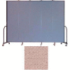 Screenflex 5 Panel Portable Room Divider, 7'4"H x 9'5"W, Vinyl Color: Raspberry Mist
