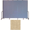 Screenflex 5 Panel Portable Room Divider, 7'4"H x 9'5"L, Vinyl Color: Sandalwood