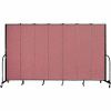 Screenflex 7 Panel Portable Room Divider, 7'4"H x 13'1"L, Fabric Color: Rose