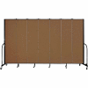 Screenflex 7 Panel Portable Room Divider, 7'4"H x 13'1"L, Fabric Color: Walnut