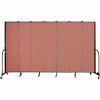 Screenflex 7 Panel Portable Room Divider, 7'4"H x 13'1"W, Fabric Color: Cranberry
