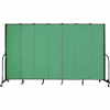 Screenflex 7 Panel Portable Room Divider, 7'4"H x 13'1"L, Fabric Color: Sea Green
