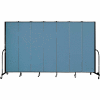 Screenflex 7 Panel Portable Room Divider, 7'4"H x 13'1"L, Fabric Color: Blue