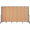 Screenflex 7 Panel Portable Room Divider, 7'4"H x 13'1"L, Fabric Color: Wheat