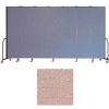 Screenflex 7 Panel Portable Room Divider, 7'4"H x 13'1"L, Vinyl Color: Raspberry Mist