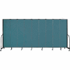 Screenflex 9 Panel Portable Room Divider, 7'4"H x 16'9"L, Fabric Color: Lake