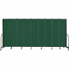 Screenflex 9 Panel Portable Room Divider, 7'4"H x 16'9"W, Fabric Color: Mallard