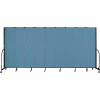 Screenflex 9 Panel Portable Room Divider, 7'4"H x 16'9"L, Fabric Color: Summer Blue