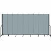 Screenflex 9 Panel Portable Room Divider, 7'4"H x 16'9"L, Fabric Color: Grey Stone