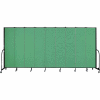 Screenflex 9 Panel Portable Room Divider, 7'4"H x 16'9"L, Fabric Color: Sea Green