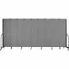 Screenflex 9 Panel Portable Room Divider, 7'4"H x 16'9"W, Fabric Color: Grey