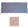 Screenflex 9 Panel Portable Room Divider, 7'4"H x 16'9"W, Vinyl Color: Raspberry Mist