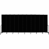 Screenflex 11 Panel Portable Room Divider, 8'H x 20'5"L, Fabric Color: Charcoal Black
