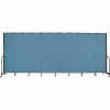 Screenflex 11 Panel Portable Room Divider, 8'H x 20'5"L, Fabric Color: Blue