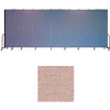 Screenflex 11 Panel Portable Room Divider, 8'H x 20'5"W, Vinyl Color: Raspberry Mist